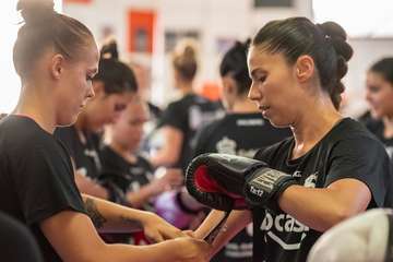 El Rocasa disfruta de una sesión de entrenamiento de Kick Boxing (Foto TA)